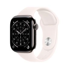 Apple Watch Series 11, 46 mm, Slate Titanium GPS+Cellular, Light Blush Sport Band M/L